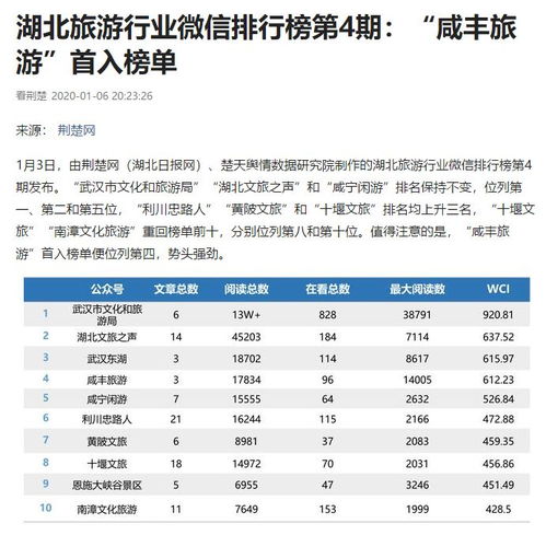 湖北旅游企业公司与排行榜概览
