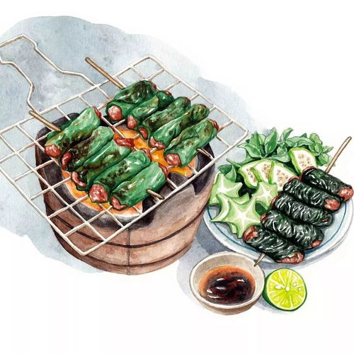 湖北美食手绘黑白插画地图，美食之旅的指南