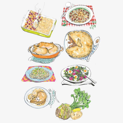 湖北美食手工美术制作,湖北美食手绘