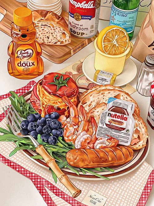 麦当劳湖北美食插画,麦当劳美食图