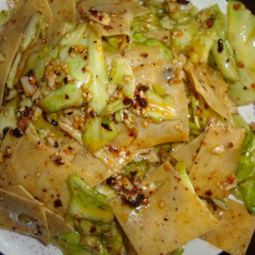 湖北美食豆皮做法凉拌,豆皮凉拌的做法