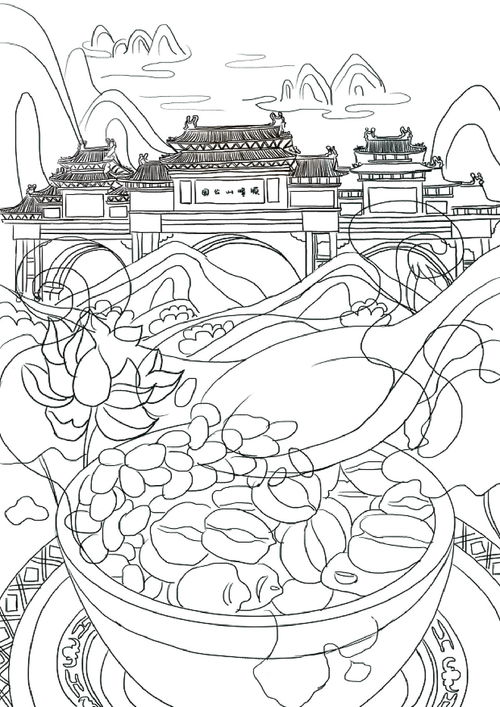 湖北美食插画创意海报,湖北省美食简笔画