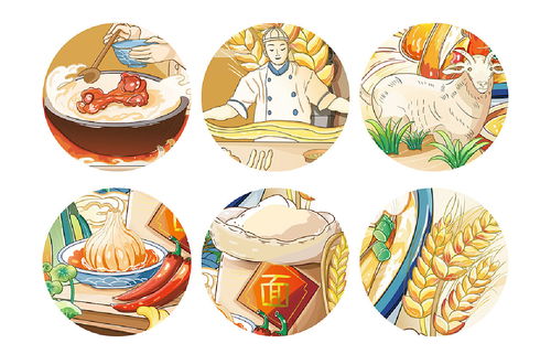 湖北美食特产插画作品介绍,湖北特产美食简笔画