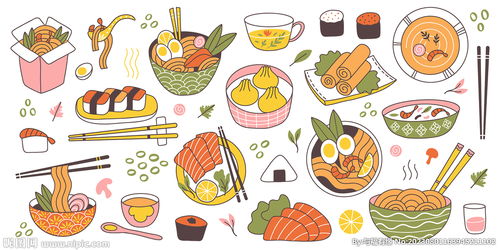 湖北美食插画创意人物图片,湖北的美食怎么画