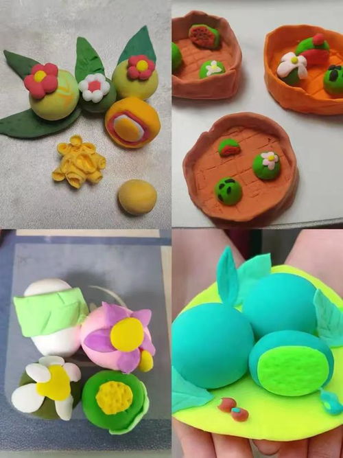 湖北美食轻粘土作品,轻粘土小吃