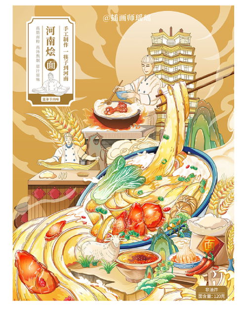 湖北美食海报插画手绘图,湖北美食图片简笔画