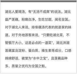 湖北美食调查800字内容,湖北的美食作文800字
