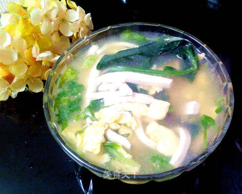 湖北美食肉丝鸡蛋豆腐汤,豆腐鸡蛋肉丝羹的做法大全