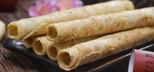 湖北美食蛋卷零食,人气美食蛋卷