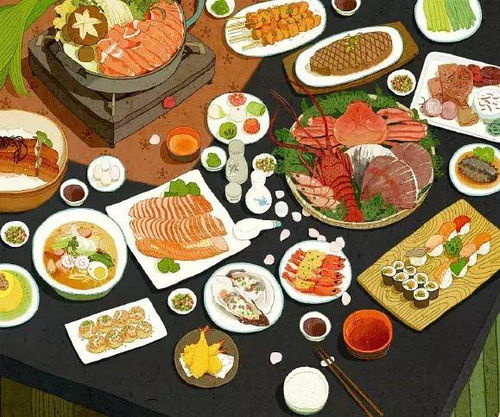 湖北美食插画接单app,湖北美食地图手绘