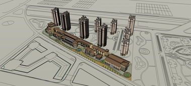 房产社区模型图怎么画