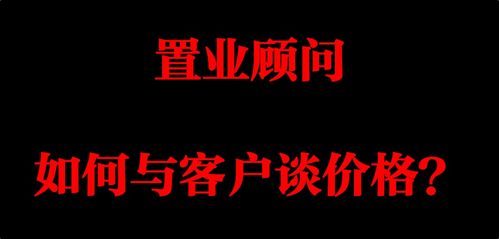 房产置业顾问怎么谈价格