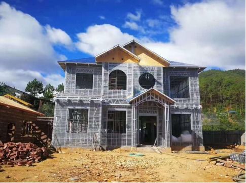 怎么贷款建轻钢别墅房产