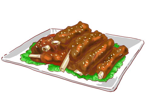 湖北美食插画风景素材图