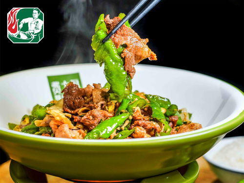 湖北美食插画欣赏，辣椒炒肉的美味瞬间